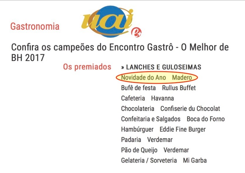 (BLOG) MADERO-BH | PREMIO