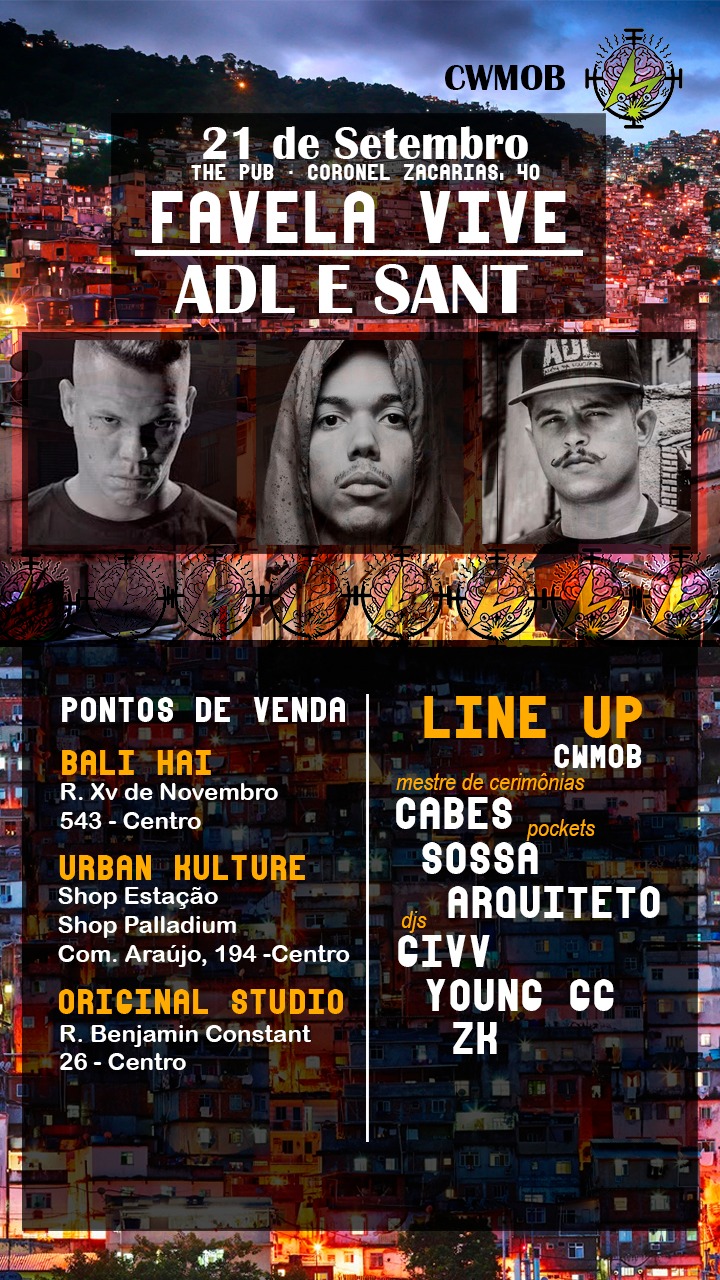 Flyer - CwMob apresenta ADL e Sant