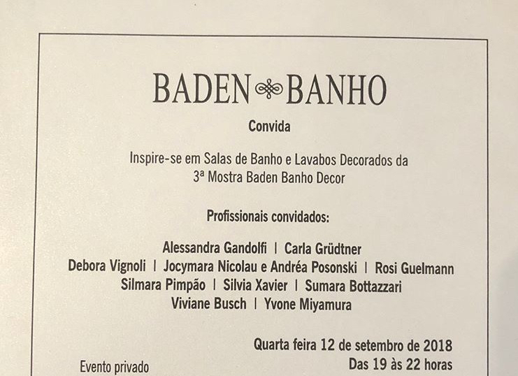 Terceira Mostra Baden Banho