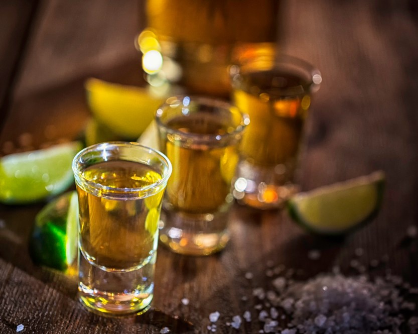 Tequila Shots with Salt and Lime