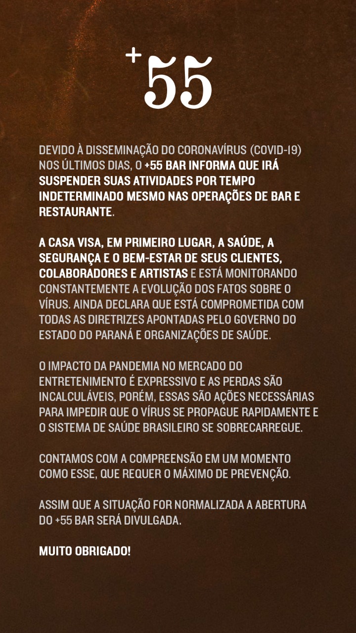 Comunicado Oficial +55 Bar