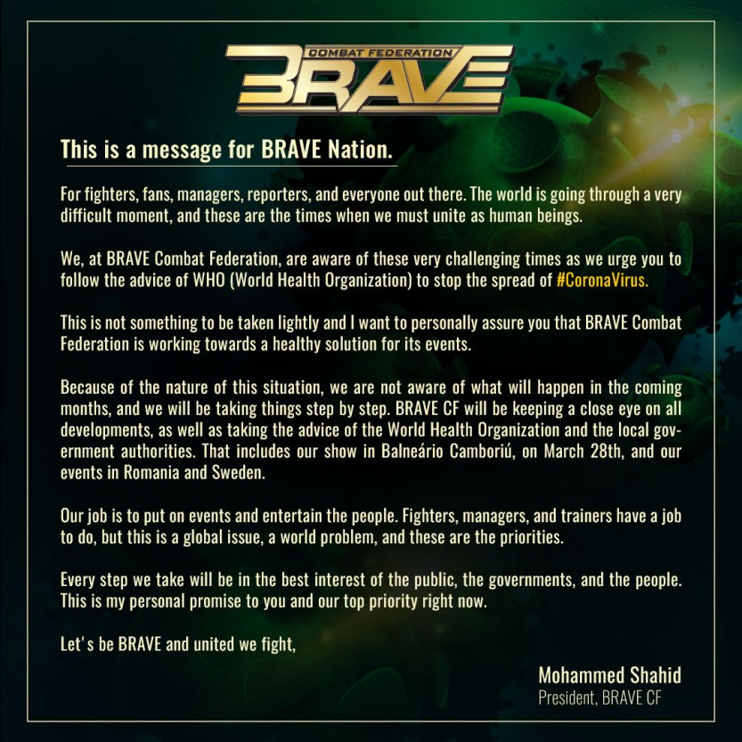 CoronaVirus-Statement