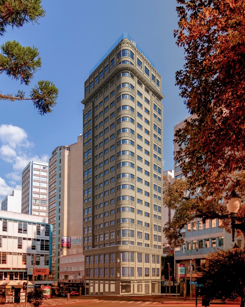 Fachada colorida Viva Curitiba