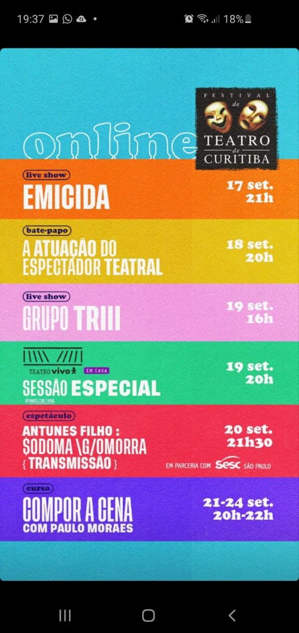 flyer programação