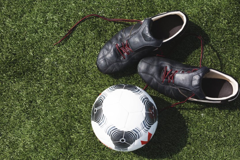 soccer-cleats-and-ball