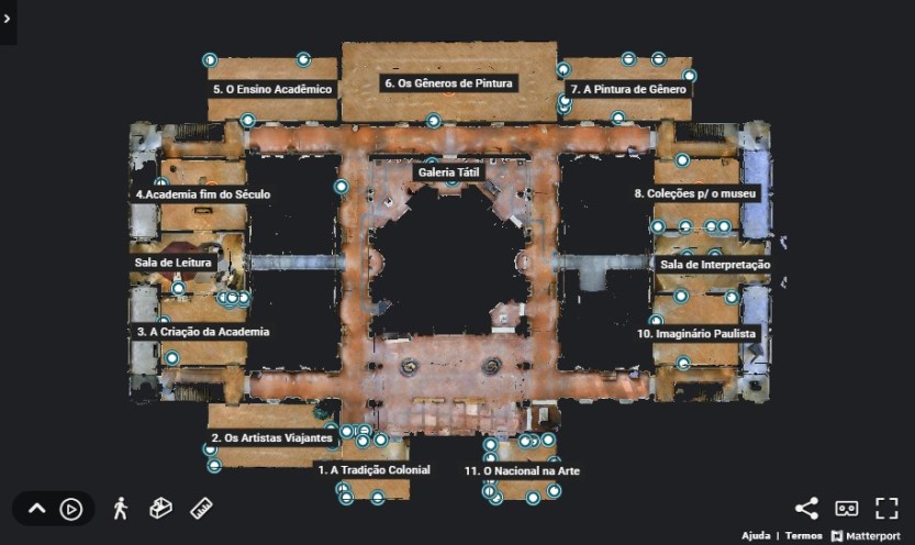 Pinacoteca planta visita 3D