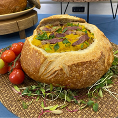 creme de abobora com carne seca