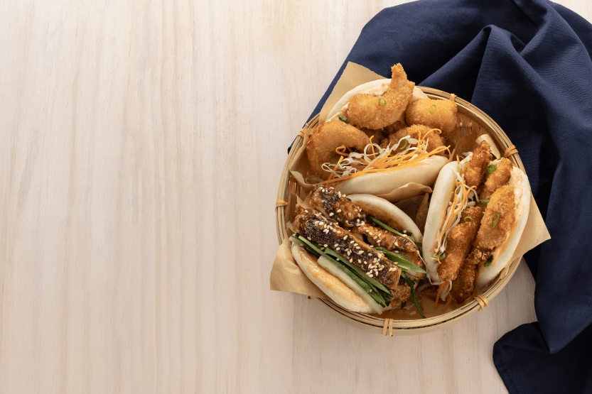 Sandu - Bao (Frango, Camarão Crispy e Frango Crispy) FundoClaro