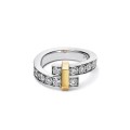 Anel em platina e ouro amarelo 18k com diamantes&nbsp;(2)