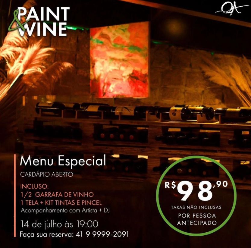 Opera Arte - paint e wine 14 julho 2023 - foto divulgacao