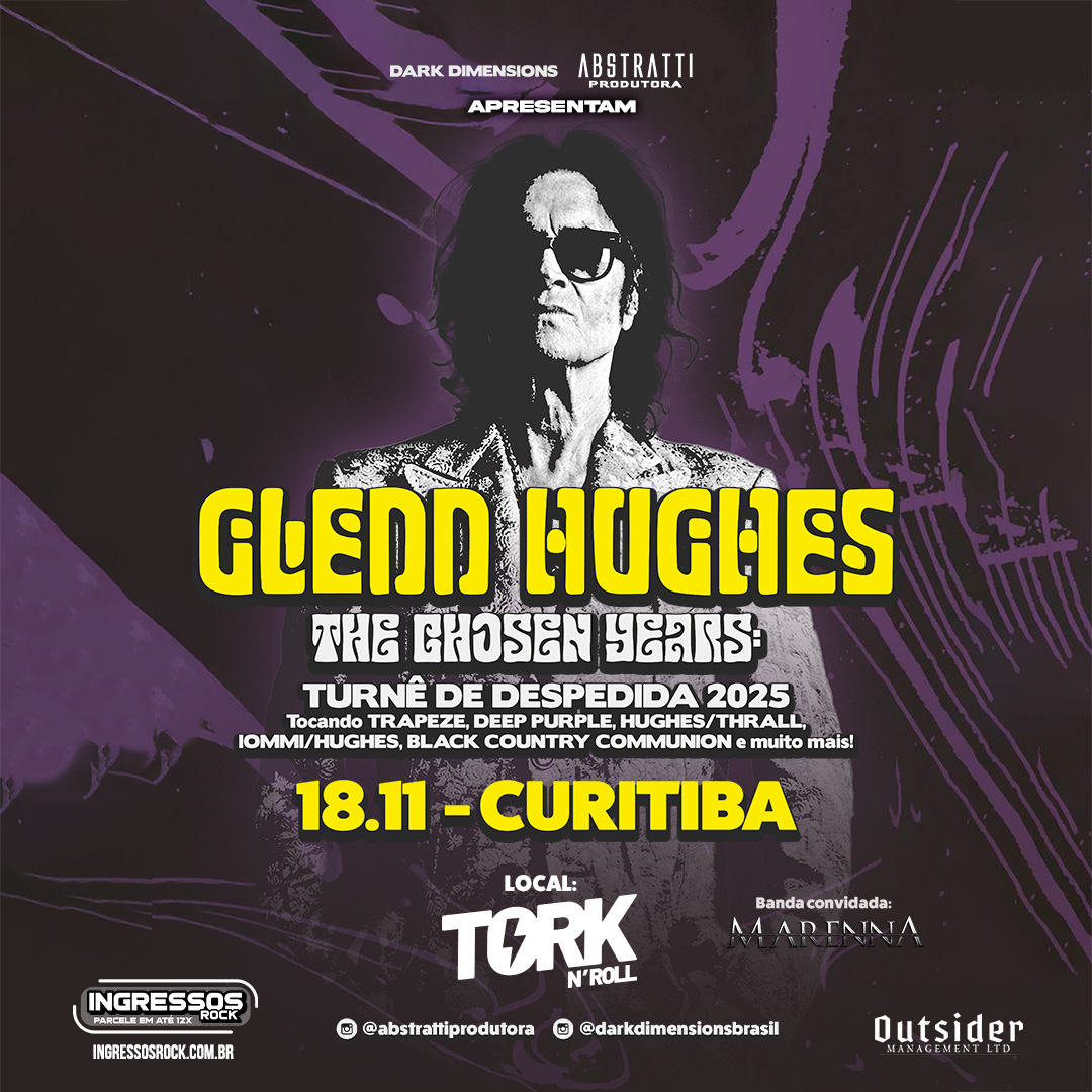 Glenn Hughes: lenda do Deep Purple traz turnê de despedida em